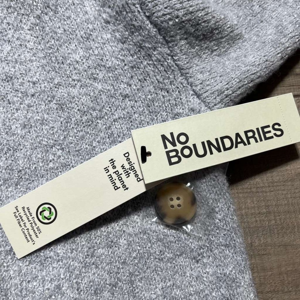 No‎ Boundaries Juniors Grandpa Cardigan Button Front Size XXS (00) Light Gray - Picture 7 of 11